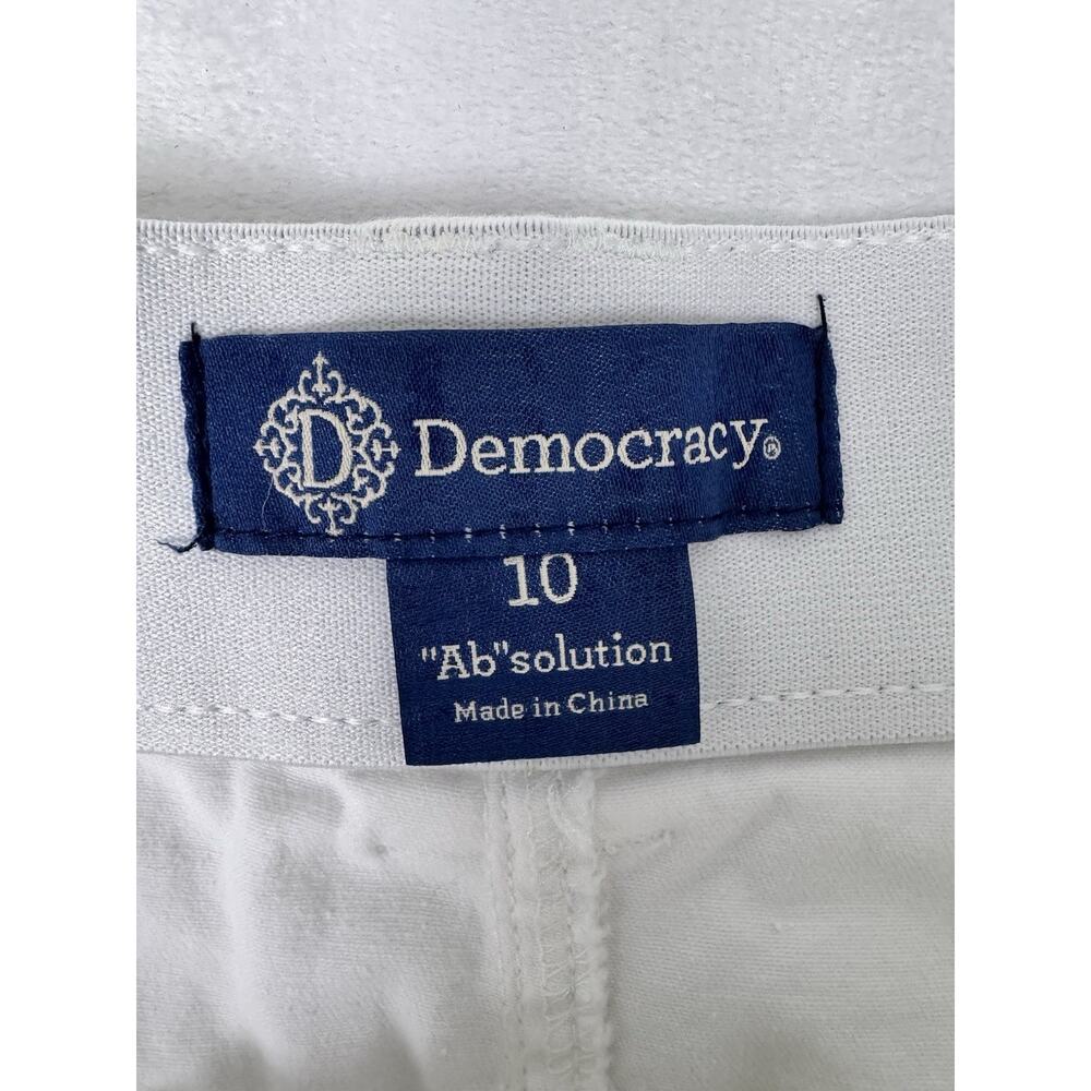 Democracy Ab”solution High Rise Patch Pocket Shorts Women’s Size 10 White - Picture 3 of 8